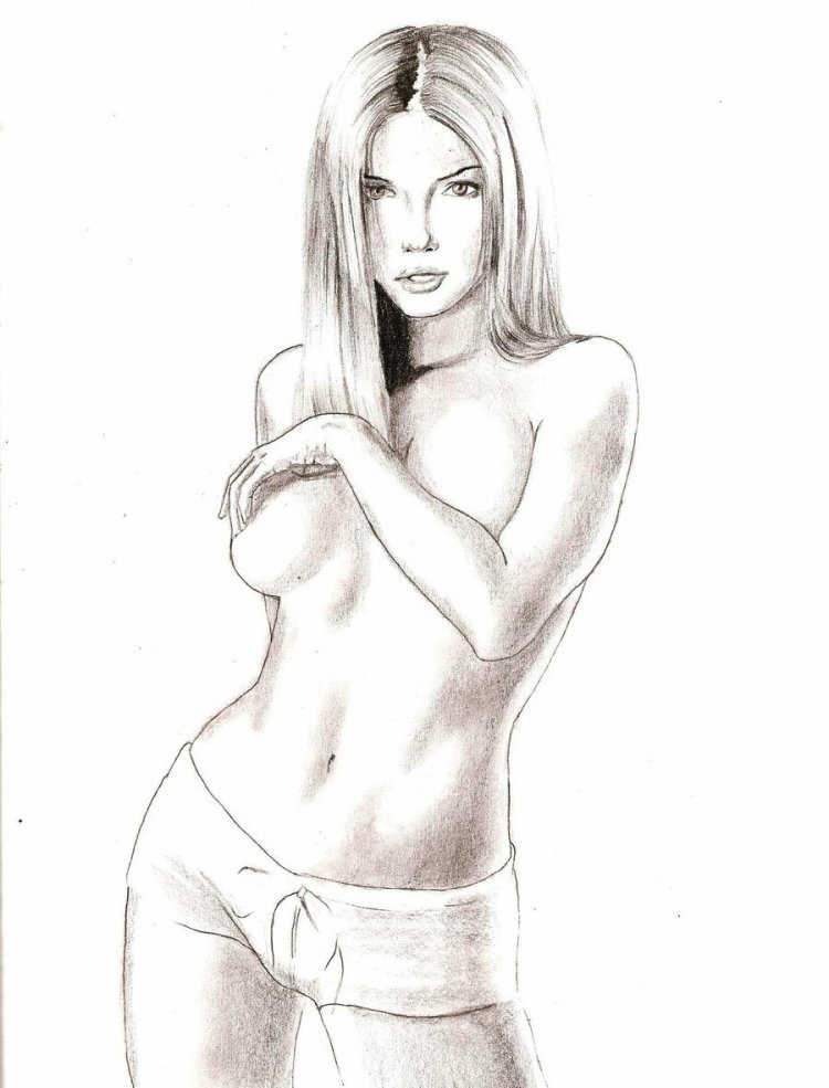 Рисунки обнаженных девушек