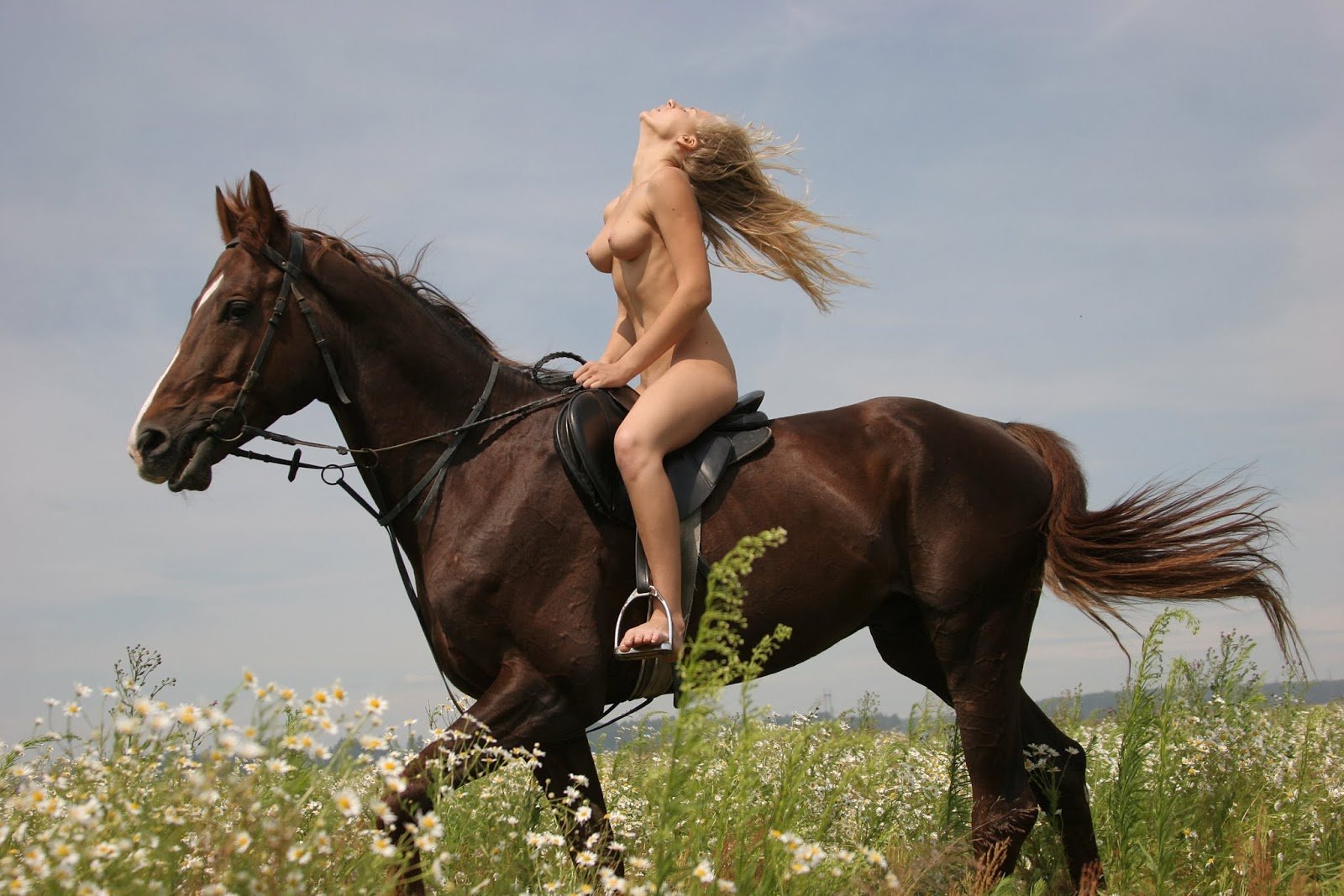 Naked horse ride