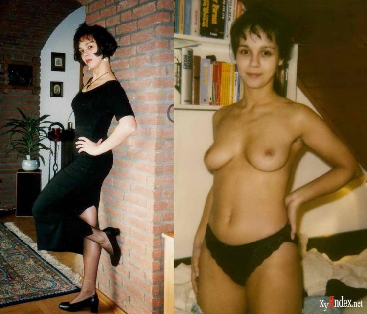 Жена одетая и раздетая ретро