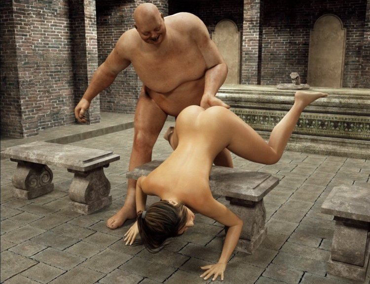 3d комикс Лара Крофт с монстром