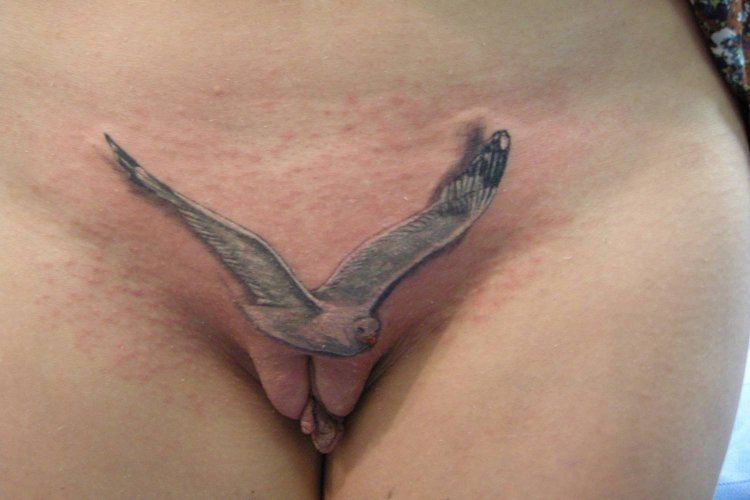 Интимное тату у женщин на лобке