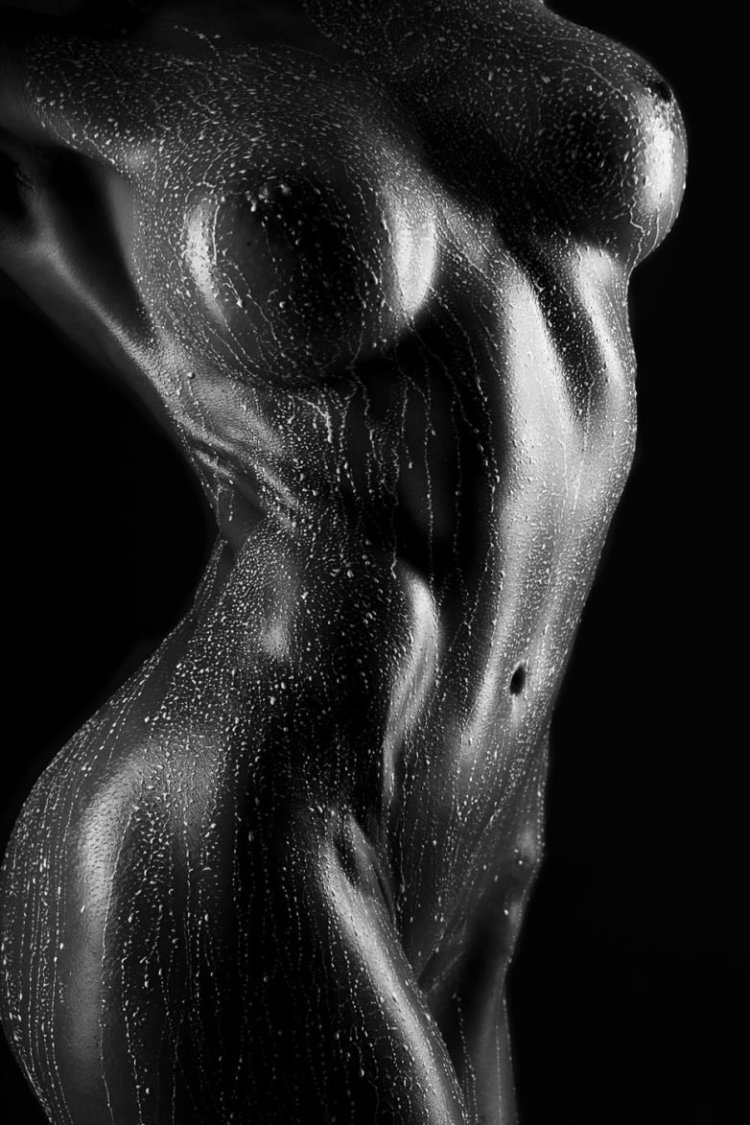 Плоский животик красивый лобок