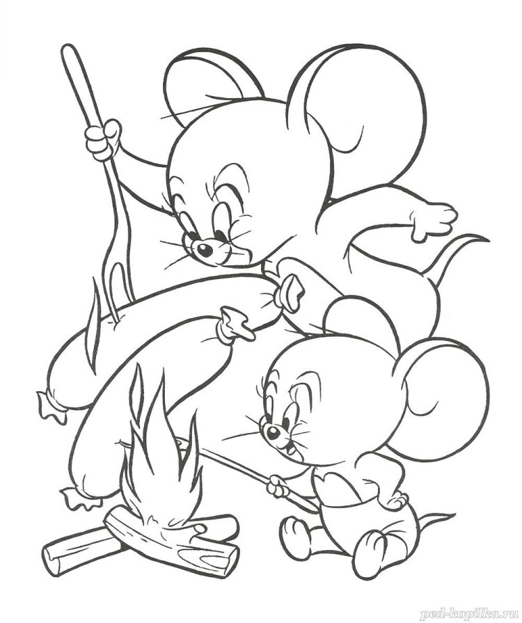 Раскраски для детей 7 лет Джерри