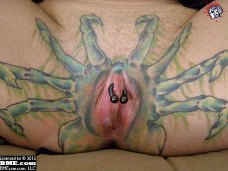 Татуировки на лобке и члене