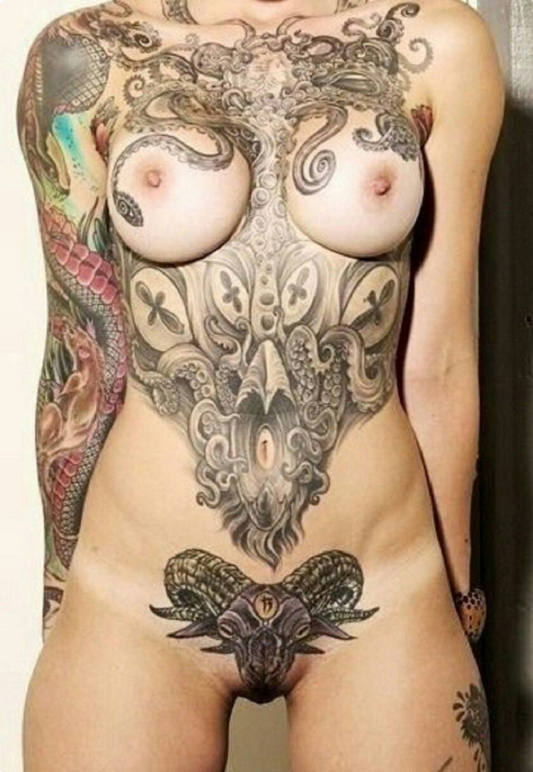 Tattoo on naked body
