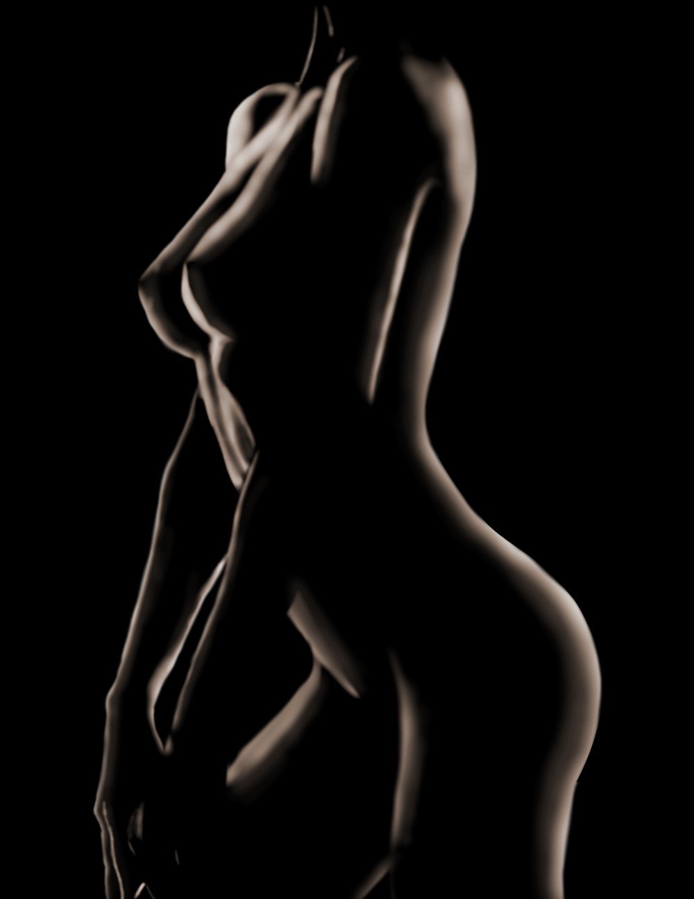 Силуэт голой женщины (99 фото) .