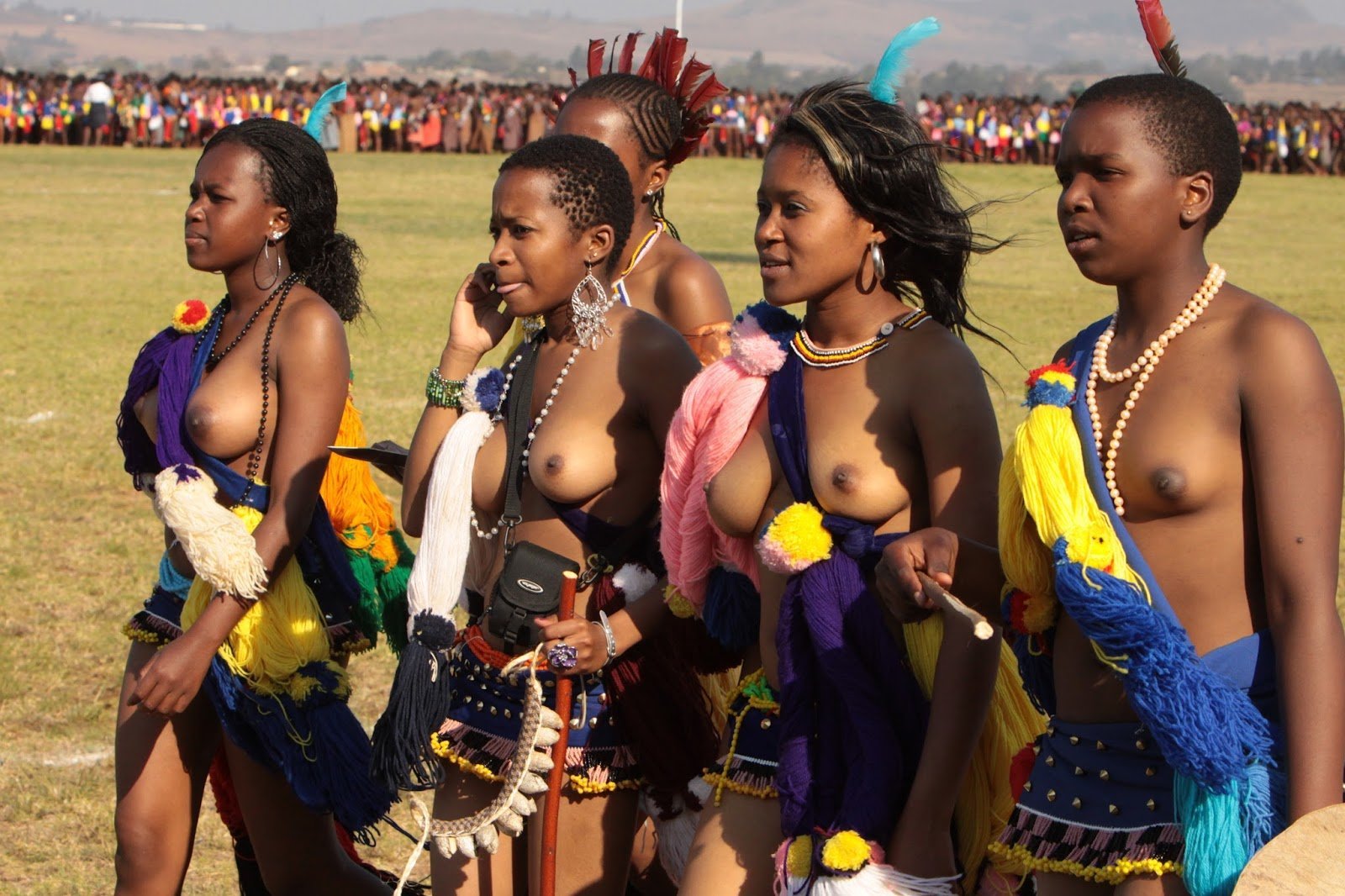 Голые, женщины, африканские, голые, племен, Химба, девушки, африканских, Аф...
