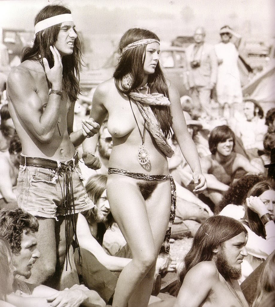 Голые хиппи Вудсток 1969.