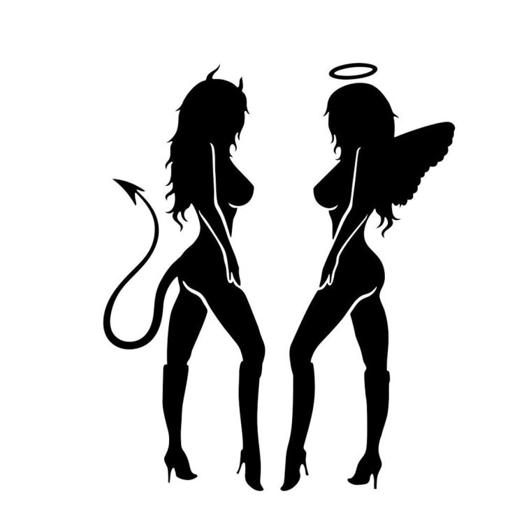 Модульная картина силуэт девушки