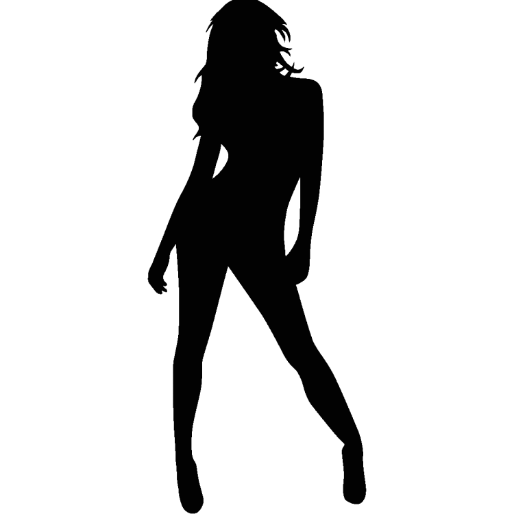 Силуэт женского голого тела