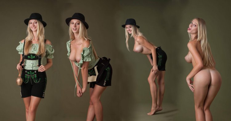 Женщина одетая и раздетая