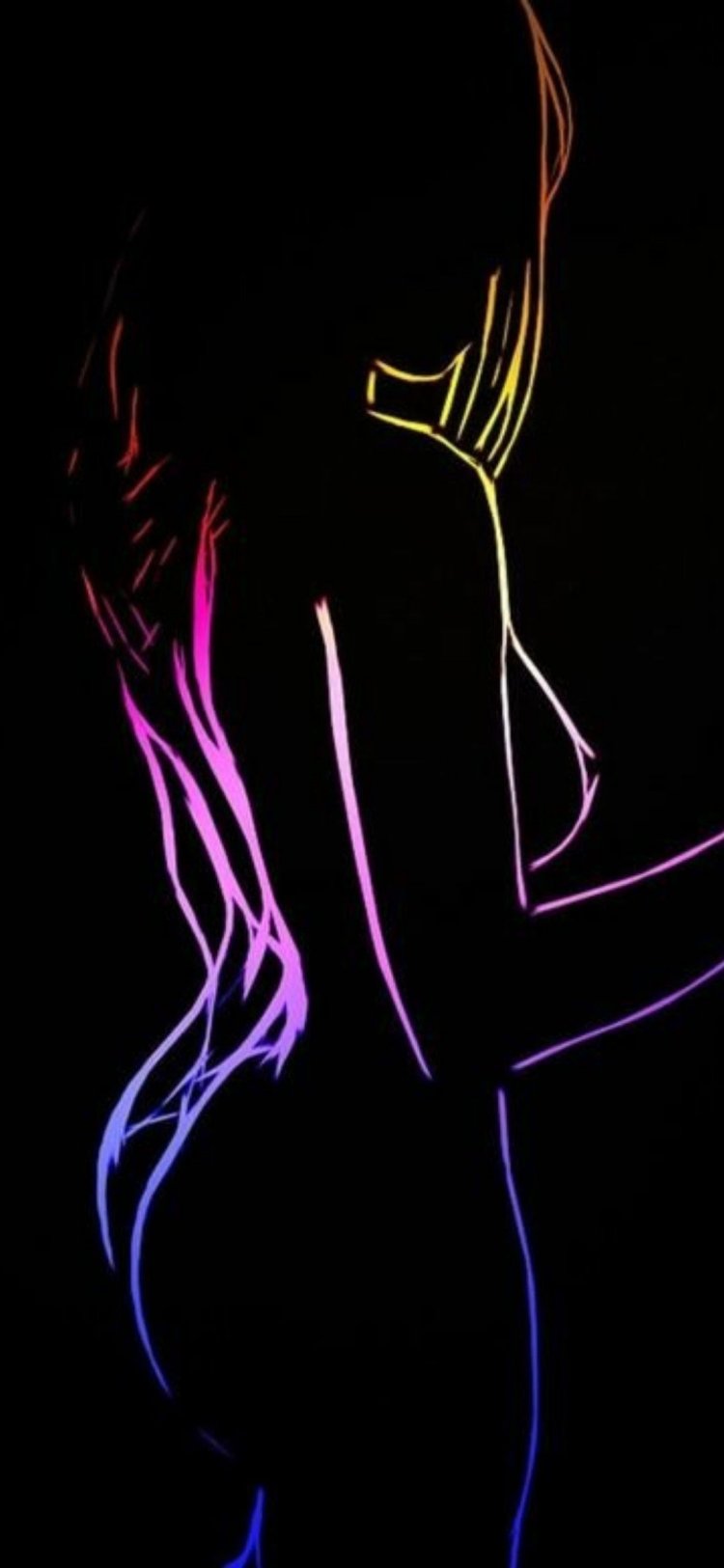 Ню на черном фоне