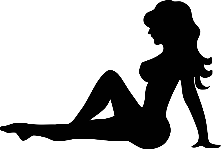 Силуэт голой