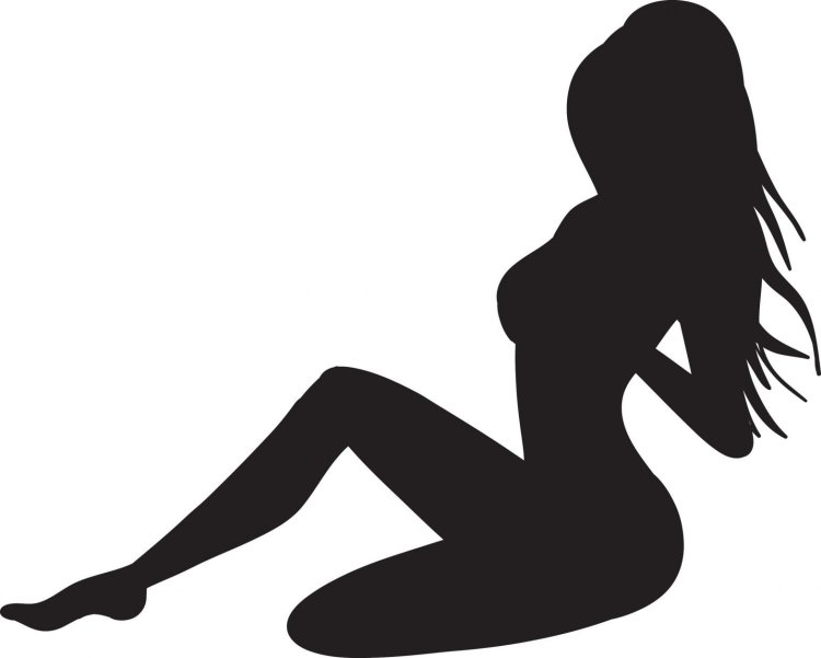 Силуэт голой женщины