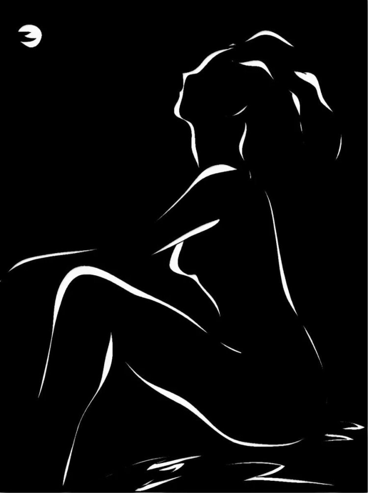 Эротичный женский силуэт
