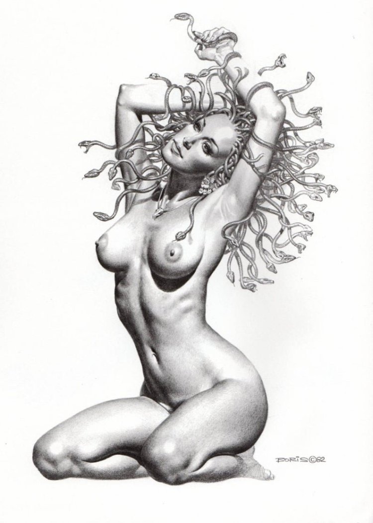 Иллюстрации в стиле ню