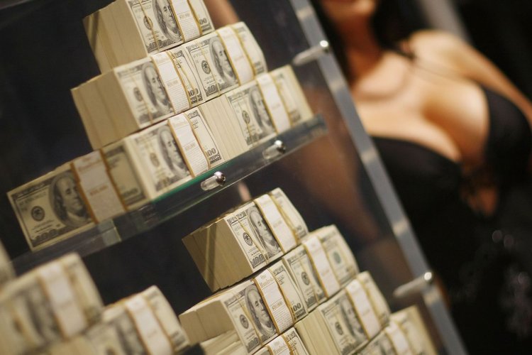 Девушка с долларами