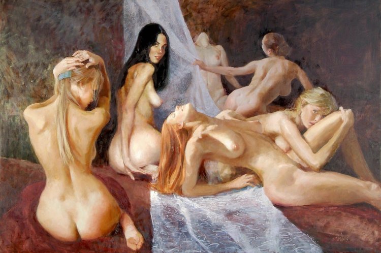 Картина две голые женщины