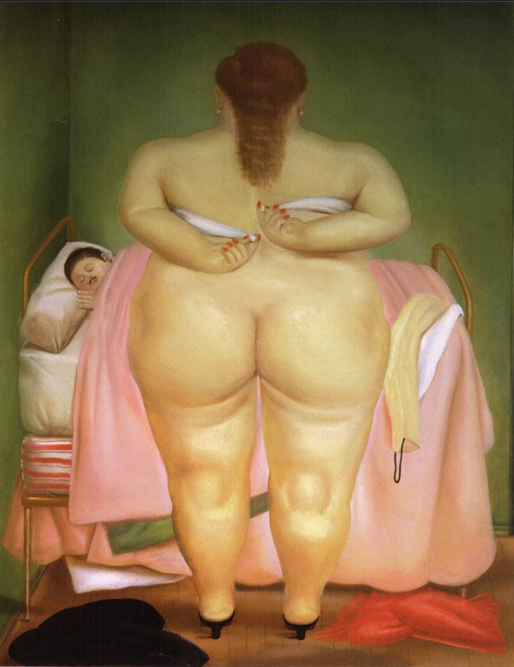 Женщина похищенная демоном картина Фернандо Ботеро