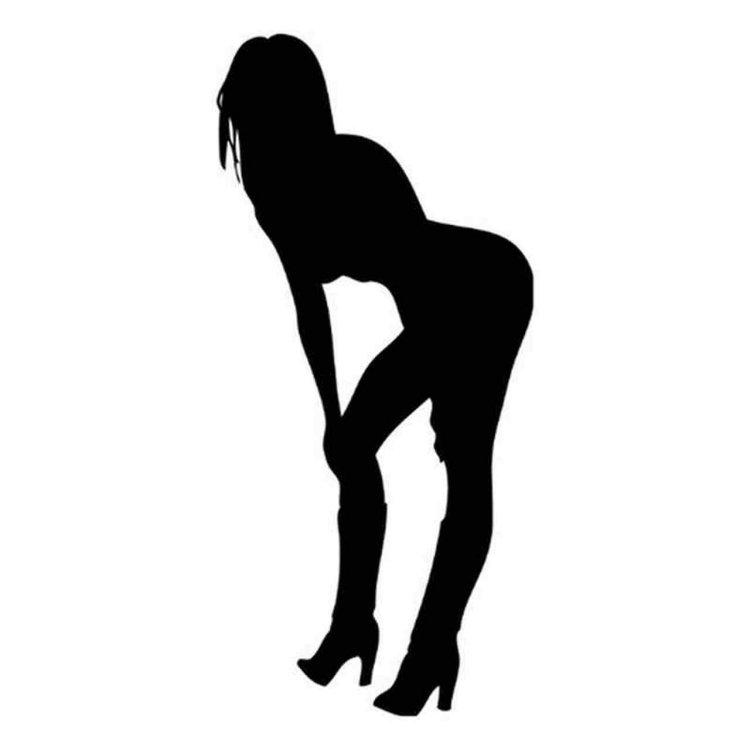 Женская фигура линиями