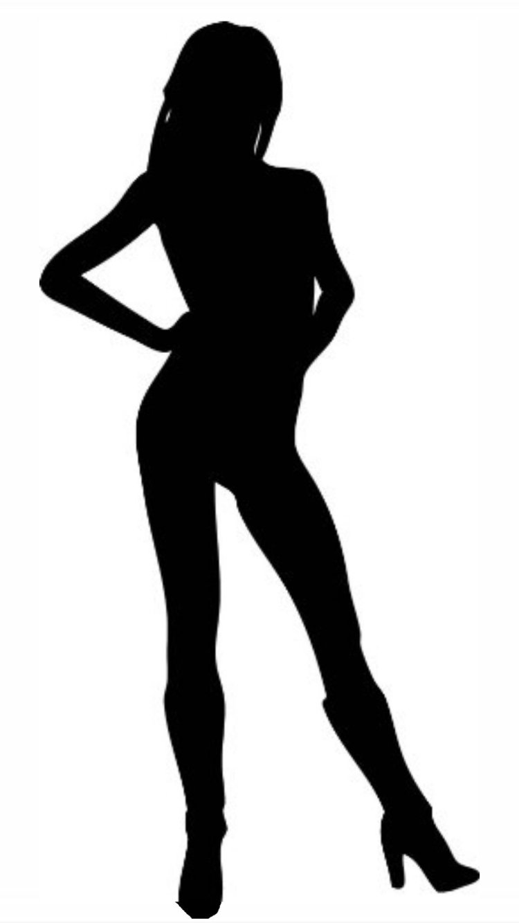 Силуэт девушки в полный рост