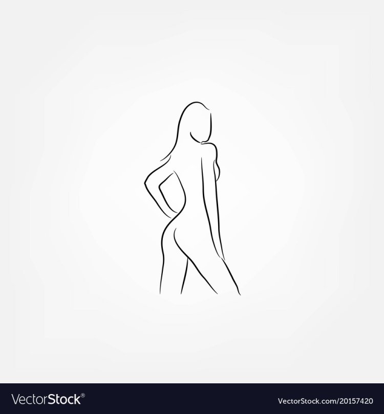 Силуэт женщины длинные волосы ню