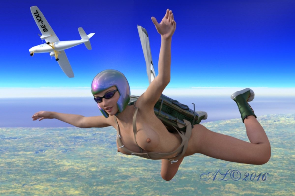 Прыгнула голая с парашютом (62 фото) - секс фото