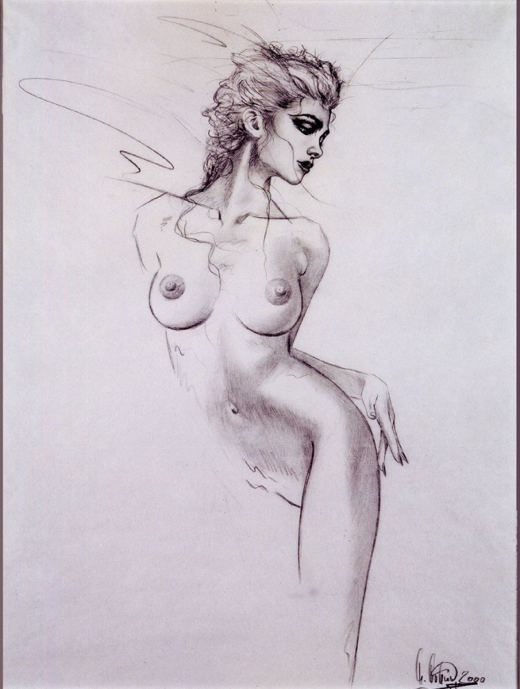 Иллюстрации в стиле ню