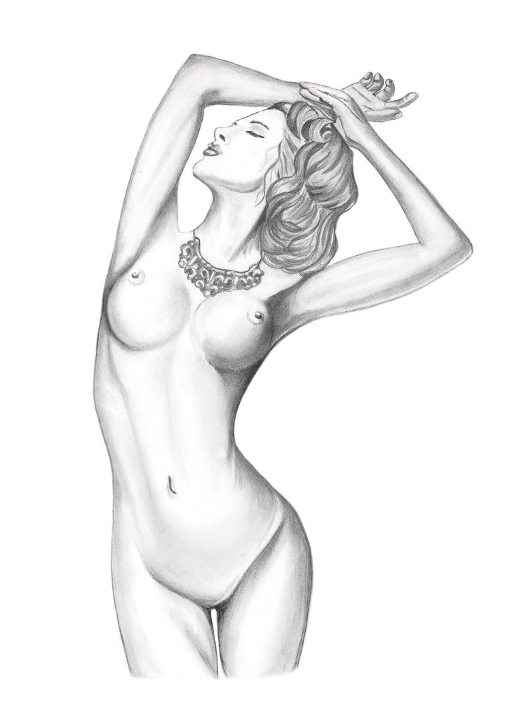 Ню рисование карандашом