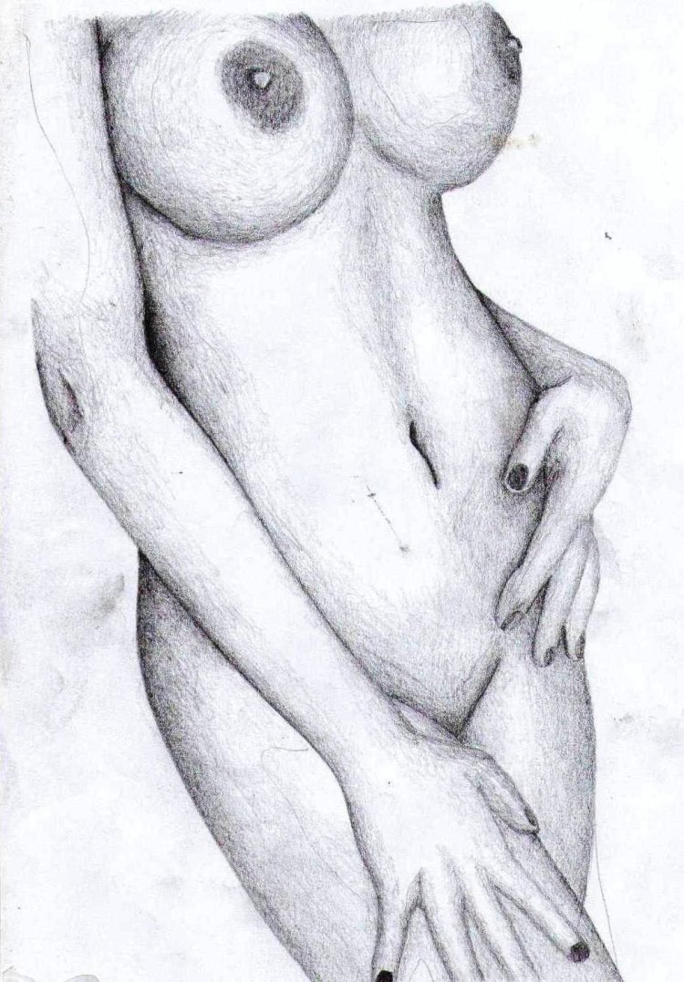 рисунки карандашом голых девушек