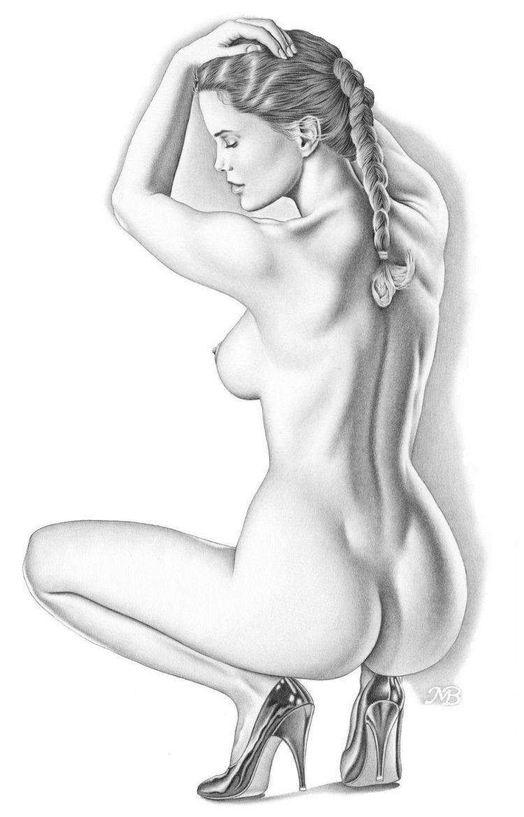 Рисунки красивых голых девушек