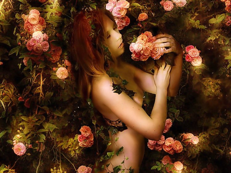 Ню в цветах