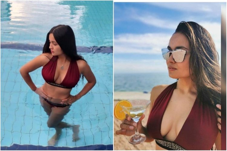 Бибигуль Актан Суюншалина в купальнике