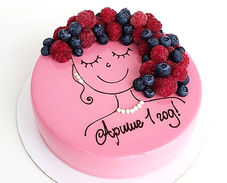 Торт с ягодами для девочки 6 лет