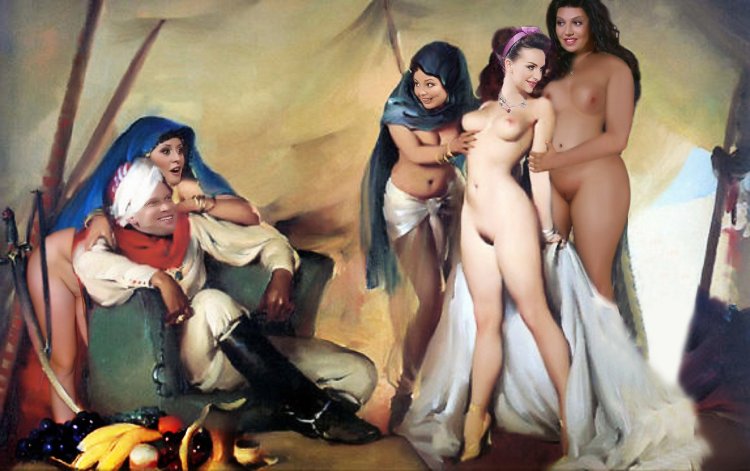 Голая в средневековом платье