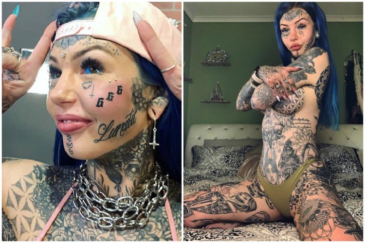 Татуированную Эмбер люк голая