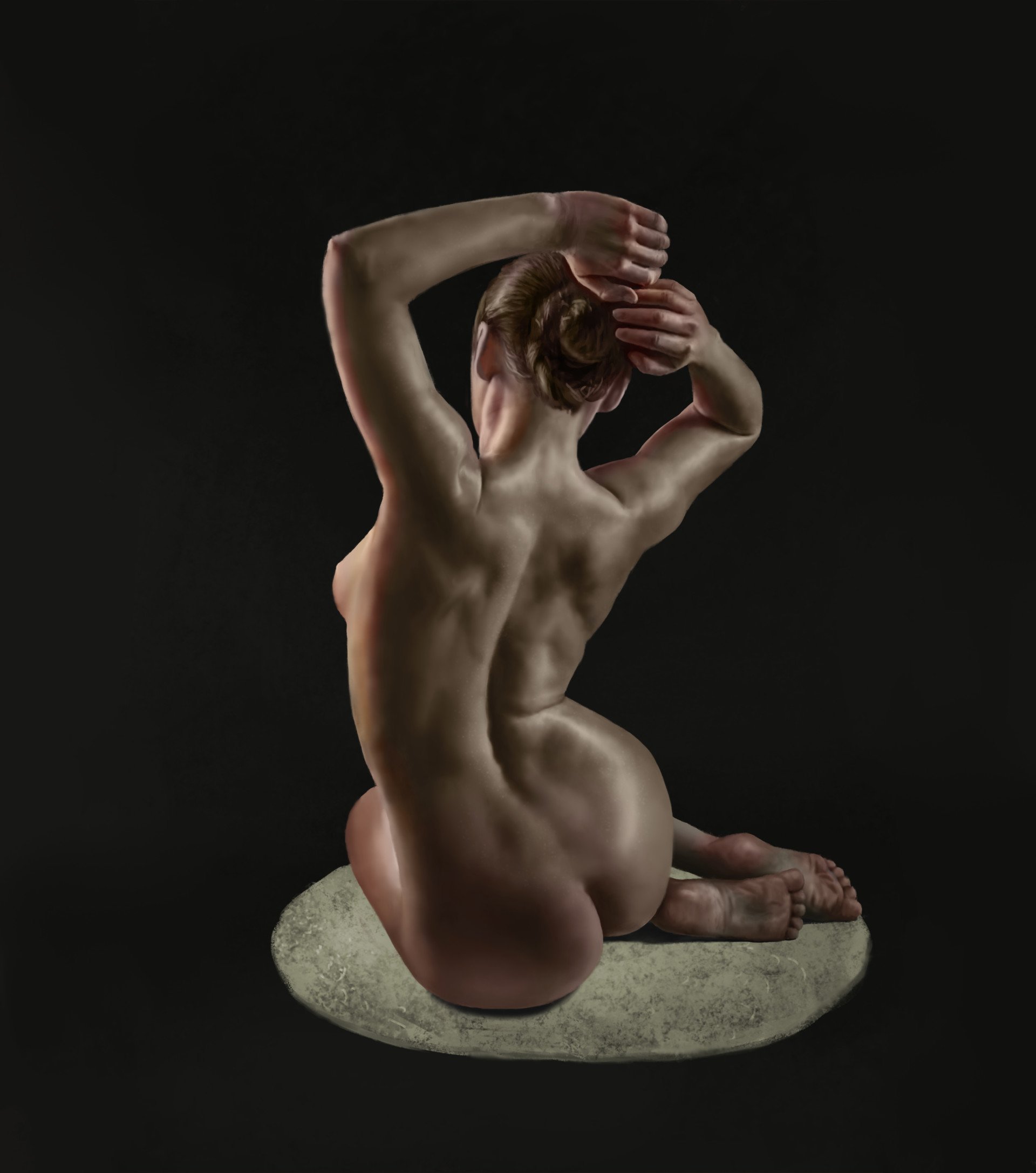 Female nude figure model