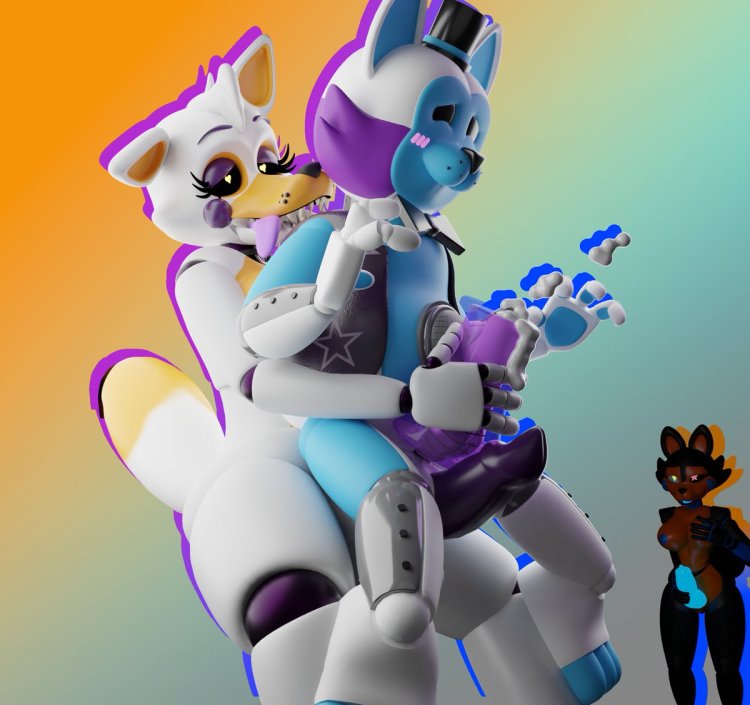 Обои на ПК ФНАФ лолбит и бонбон