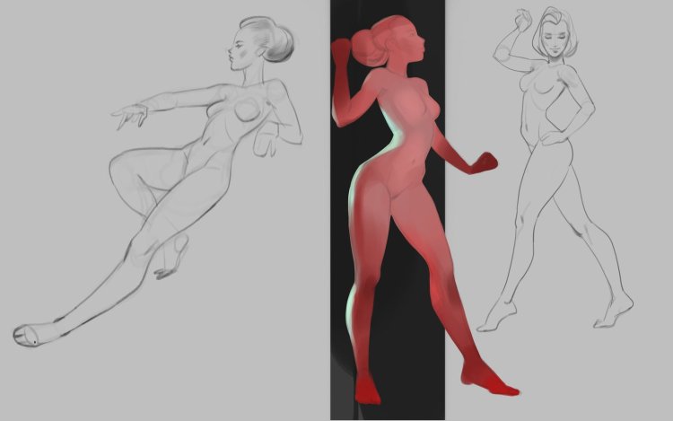 Моделирование голого женского тела