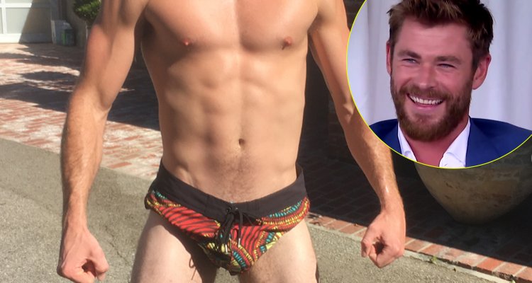 Крис Хемсворт в полотенце
