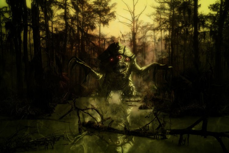 Вера Котельникова в болоте