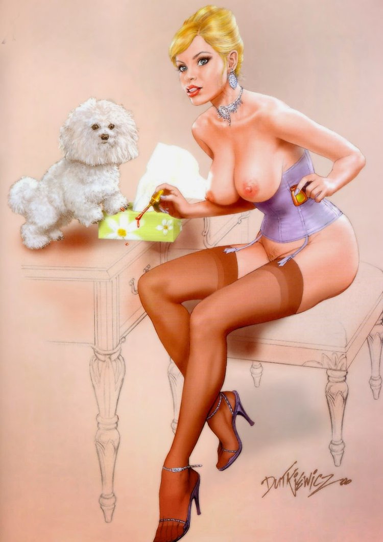 Иллюстрации в стиле ню