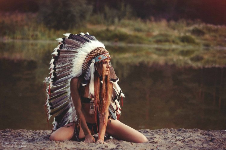 Индейская женщина воин
