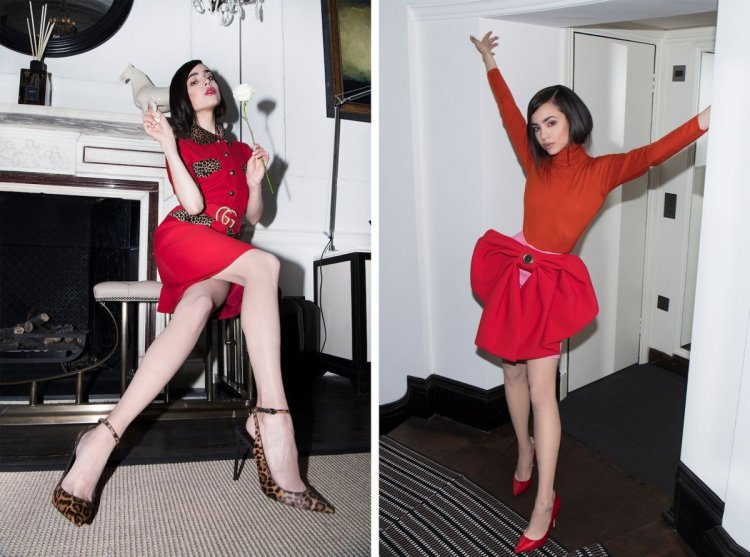 София Карсон в зеленой юбке