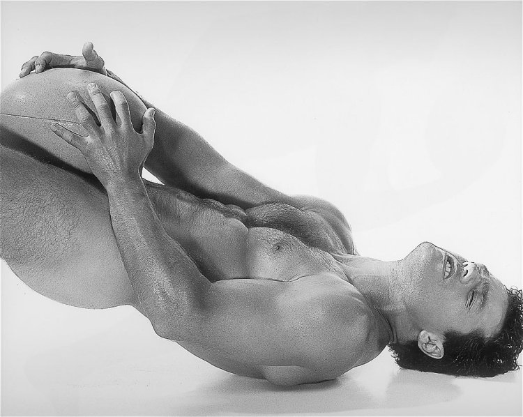 Men's nipples in Oil