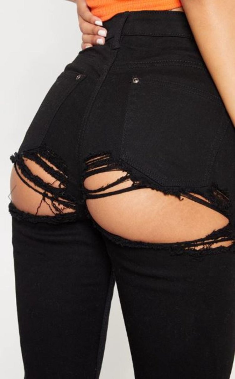 Штаны с вырезом на ягодицах