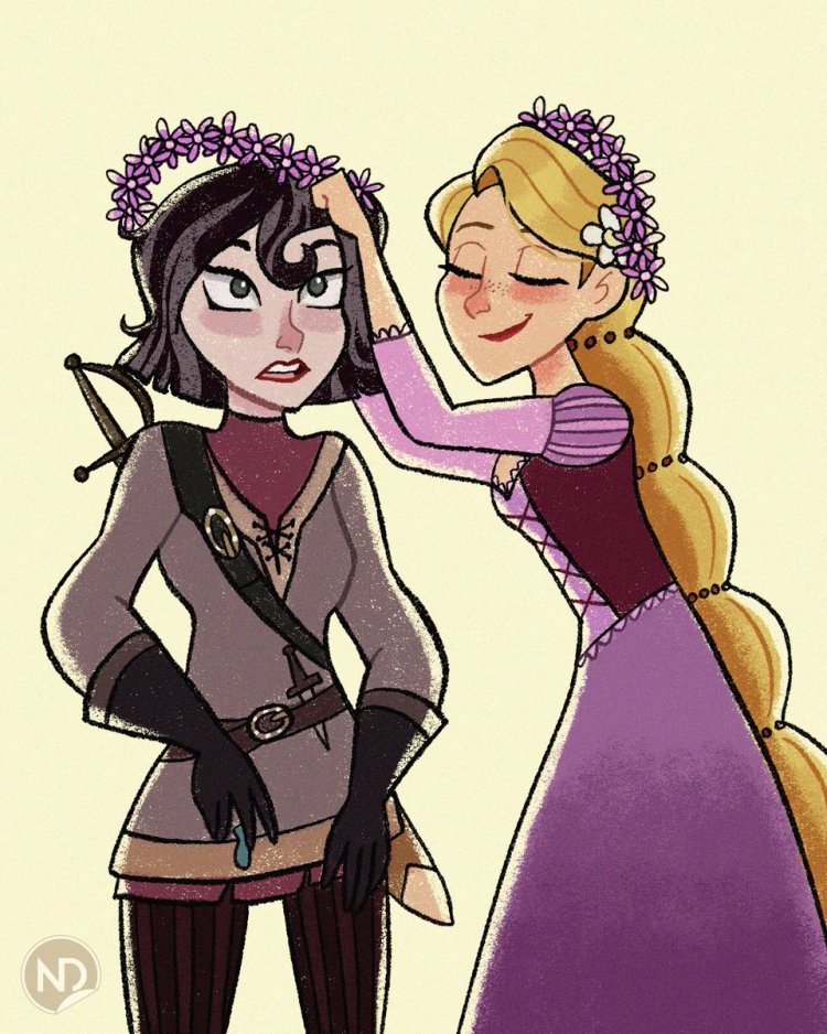 Дисней лесби Рапунцель и Кассандра