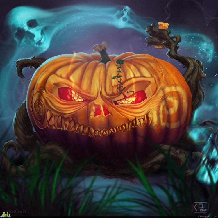 Тыква хэллоуин арт