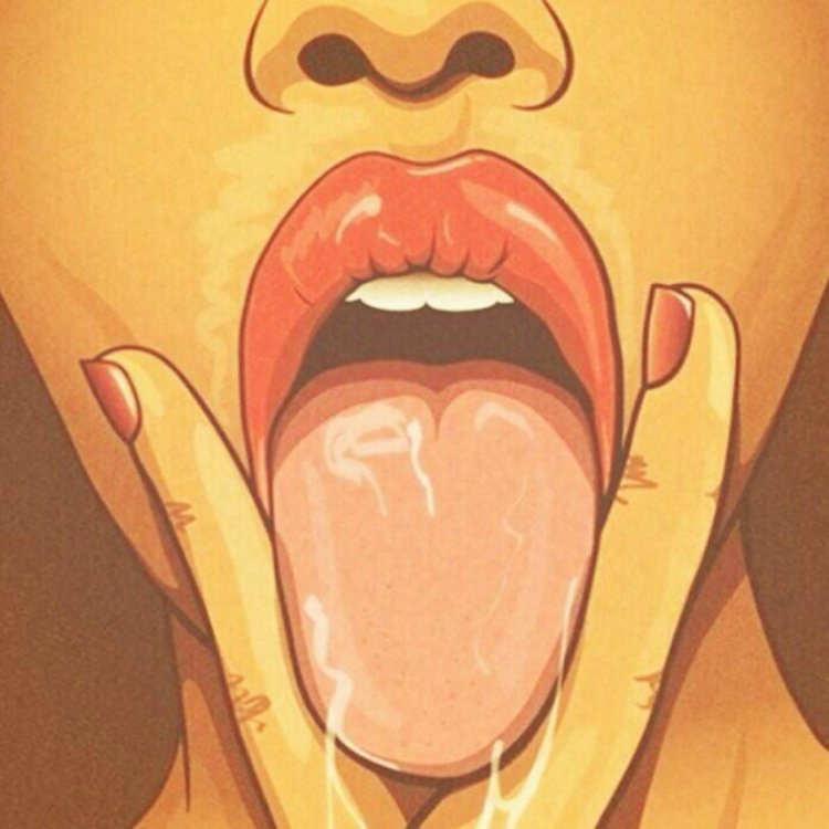 Язык между двумя пальцами