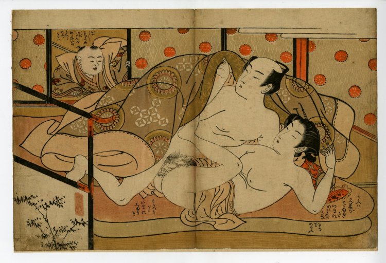 Японская гравюра сюнга порнографическая